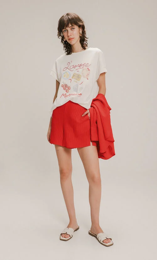 Short Bolsillos Rojo