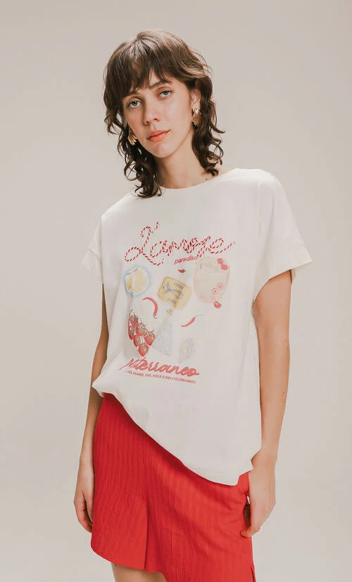 Playera Estampada Manga Corta