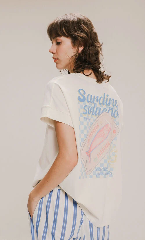 Playera Manga Corta Estampada