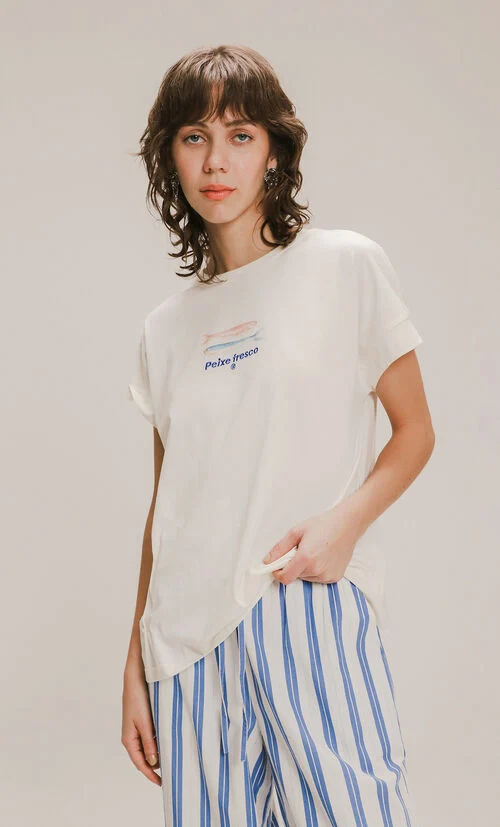 Playera Manga Corta Estampada