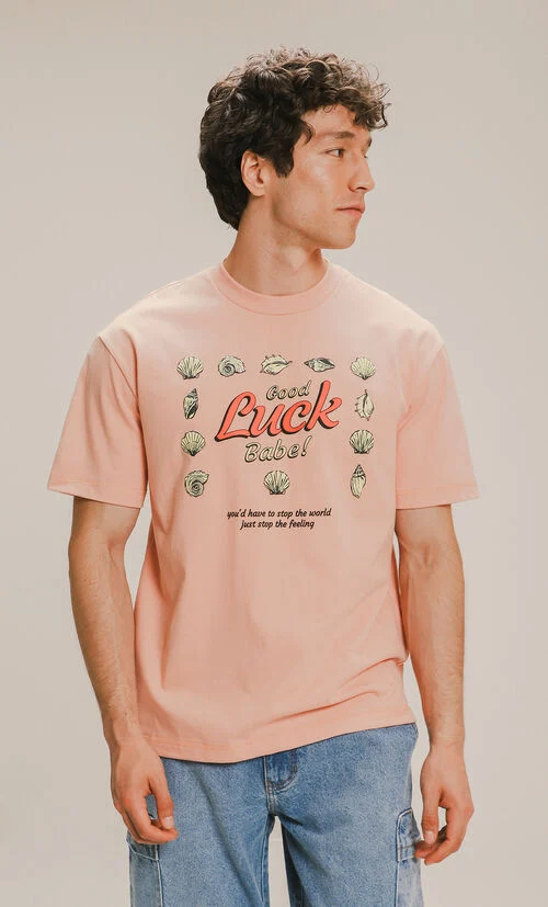 Playera Relaxed Diseño Coral
